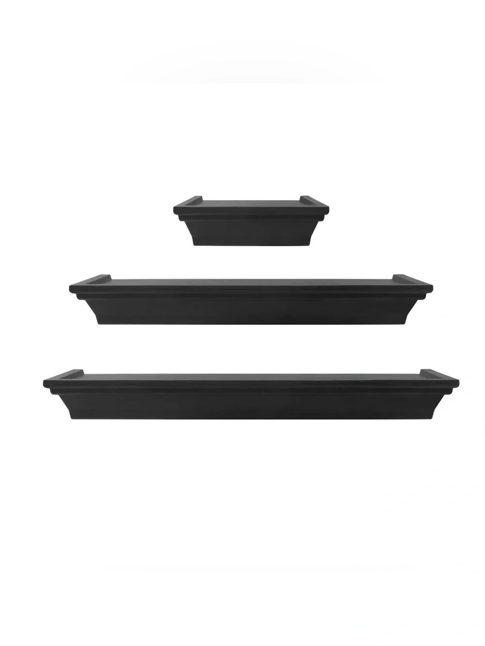 Main Stays Floating Wall Shelves Set in Black - Home Wall Decor SOLD
